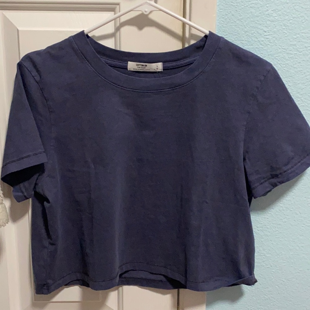 cotton on dark blue baby tee